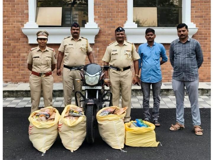 नरखेड पोलिसांची सराहनीय मोहीम; ३५ किलो प्रतिबंधित सुगंधी तंबाखू सह दुचाकी जप्त,