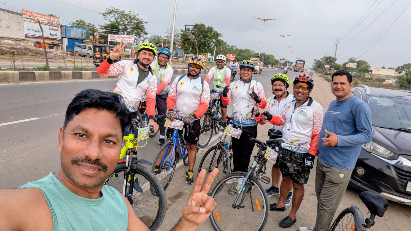 दरवर्षीप्रमाणे याही वर्षी सायकलिस्ट फाउंडेशन छत्रपती संभाजीनगर तर्फे संभाजीनगर ते पंढरपूर 340 किलोमीटर