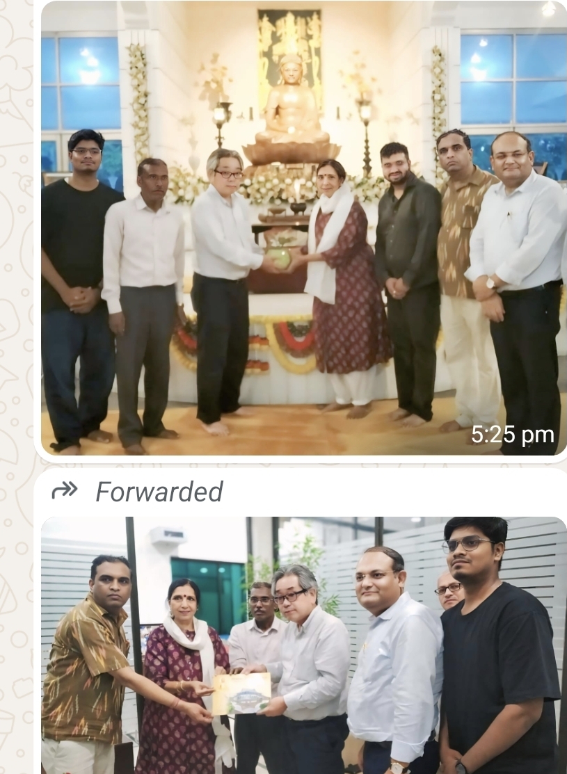कामठी येथील ड्रॅगन पॅलेस टेम्पलला विख्यात जपानी उद्योजक सुझुकी यासुमी यांची सदिच्छा भेट